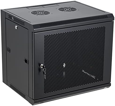 9U Wall Mount Server Cabinet Network Rack Vented Enclosure Locking Door by Tedgetal