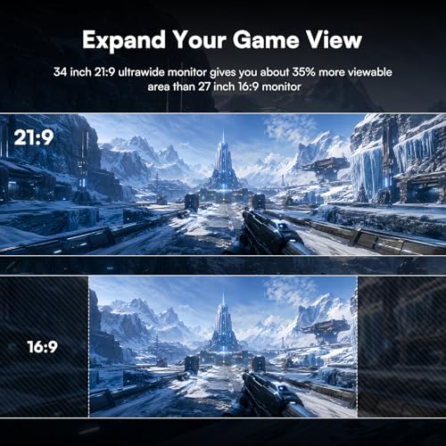 34 Inch Ultrawide Curved Gaming Monitor WQHD(2560 x1440) 165Hz, 1500R - Image 3