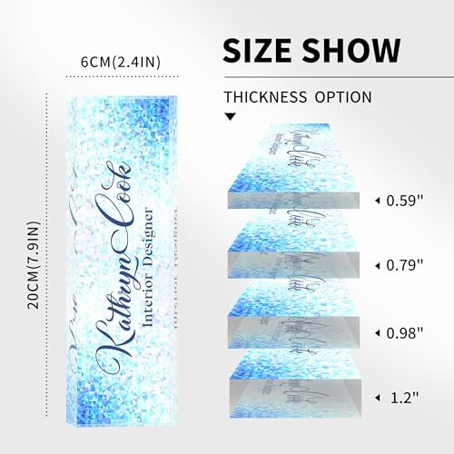 Personalized Desk Name Plate - Blue Diamonds, Office Decor Gift for Teacher, Boss, Employee Appreciation - Image 3