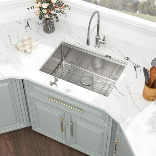 Kichae 28 Undermount Kitchen Sink Stainless Steel 16 Gauge Workstation - Image 3