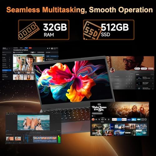 Laptop computer, 32GB RAM 512GB SSD, 15.6" FHD IPS Display, Business Laptop - Image 3