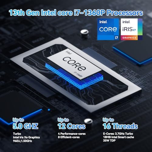 Intel NUC 13 Pro Arena Canyon Mini PC, Core i7-1360P, 16GB RAM, 512GB SSD, Mini Computers Windows 11 Pro for Business Home Office, Support 8K/4K Quad Display/WiFi 6E/BT 5.3/Thunderbolt 4(NUC13ANKi7) - Image 2