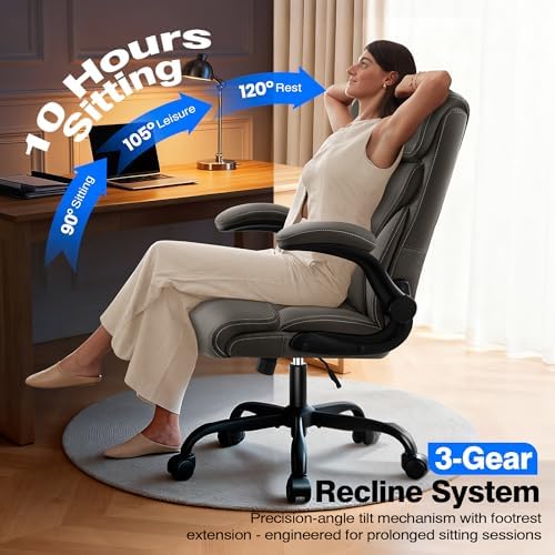 AreShark Leather Office Chair - Executive High Back Ergonomic Desk Chairs - Image 5