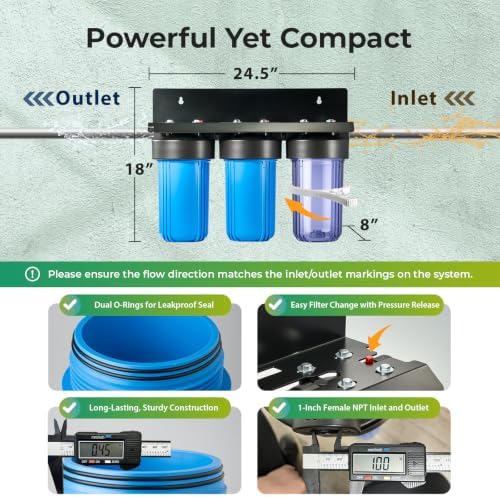 iSpring WGB31BC-KS Whole House Water Filter System w/Clear Filter Housing - Image 4