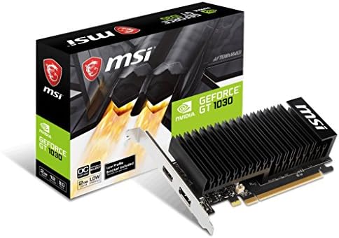 msi Gaming GeForce GT 1030 2GB GDRR4 64-bit HDCP Support DirectX 12 Low Profile Heat Sink OC Graphics Card (GT 1030 2GHD4 LP OC) by Unknown