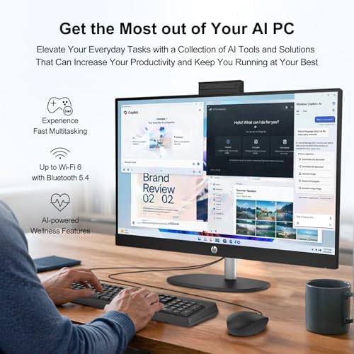 HP 27" Touchscreen Ultra 5 225U All-in-One Desktop, 64GB DDR5 2TB SSD - Image 5