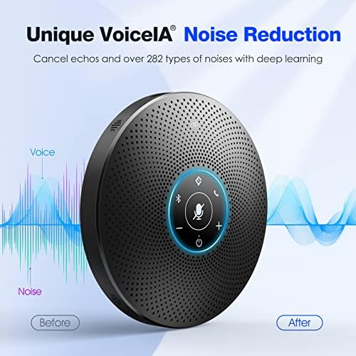 Bluetooth Speakerphone - eMeet M2 Max Professional Conference Speaker and 4 Directional Mics for up to 15 People Business Conference Calls High Volume Noise Reduction Daisy Chain Dongle Home Office - Image 4