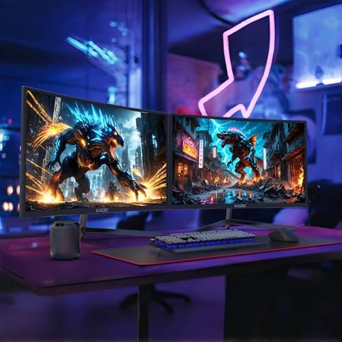Kado Dual 2-Pack 24" Curved 1500R 180Hz 1ms 1920x1080 Gaming Office Monitor - Image 3