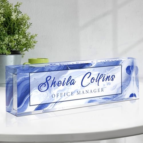 Custom Name Plate for Desk, Employee Appreciation Gifts, Office Decor by Spricoz