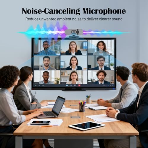 YQE 4K Webcam with Tripod, UHD Web Cam with Microphone, PDAF Autofocus Webcam with Remote Control, Privacy Cover, USB Type-A & A-to-C Adapter Computer Camera for Calling, Zoom/Teams/Facetime/Switch 2 - Image 3