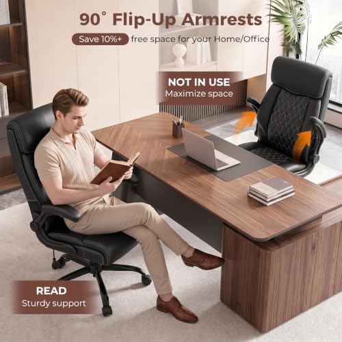 High Back Executive Office Chair with Inflatable Lumbar Support - Image 3