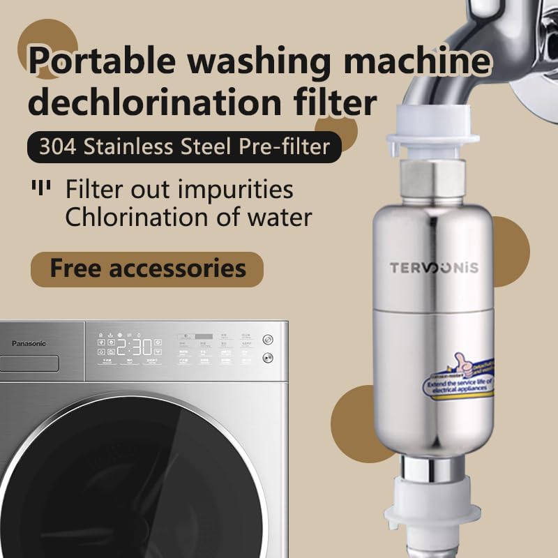 304 Stainless Steel Whole House Water Filter - BPA Free, Maintenance Free, Sediment Removal for Washing Machine, Laundry & Home Protection - Image 2