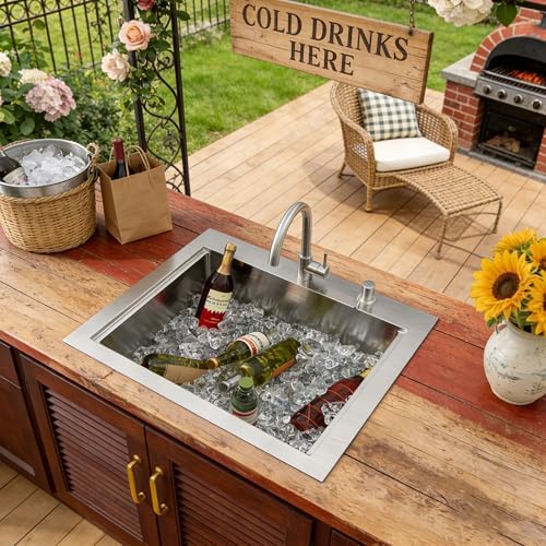 21"x20" Outdoor Drop-In Workstation Sink - Image 3