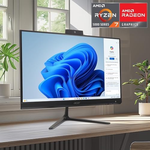Acer Aspire 27" All-in-One Desktop Computer • 8-core AMD Ryzen 7 5825U • 64GB RAM • 1TB SSD • Office 365 for The Web • HDMI + DisplayPort, Wi-Fi 6E • Wireless Keyboard & Mouse • Windows 11 - Image 3