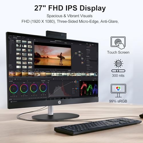HP 27" Touchscreen Ultra 5 225U All-in-One Desktop, 16GB DDR5 512GB SSD - Image 4