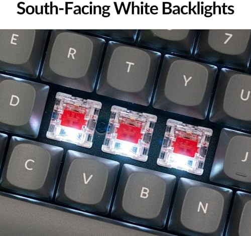 Keychron K8 Max TKL Mechanical Keyboard Wireless, 87 Keys QMK 2.4 GHz/Bluetooth 5.1/Wired Connection, White Backlit with Programmable Keychron Super Red Switch for macOS Windows Linux - Image 6