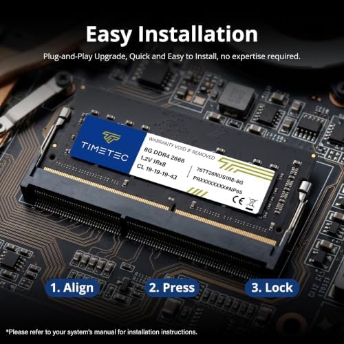 Timetec 32GB KIT (4x8GB) DDR4 2666MHz (PC4-2666V) PC4-21300 SODIMM Laptop RAM – 260-Pin 1.2V CL19 Non-ECC Unbuffered Memory Module for Laptop, Notebook, Mini PC, All-in-One - Image 6