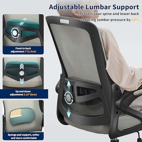 Ergonomic Office Chair Desk Chair with Adjustable Lumbar Support - Image 3