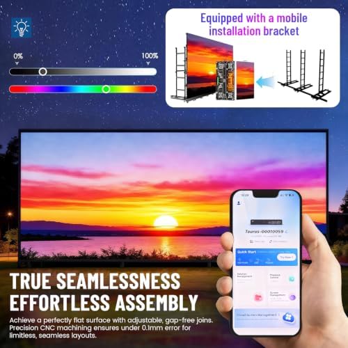 LED Video Wall Panel, Rental LED Display Screen, Giant Stage Backdrop Advertising Screen, P2.91 P3.9 P4.81 Modular LED Display for Events & Commercial Advertising (8, P2.9, 50*100cm(1.64ft*3.28ft)) - Image 6