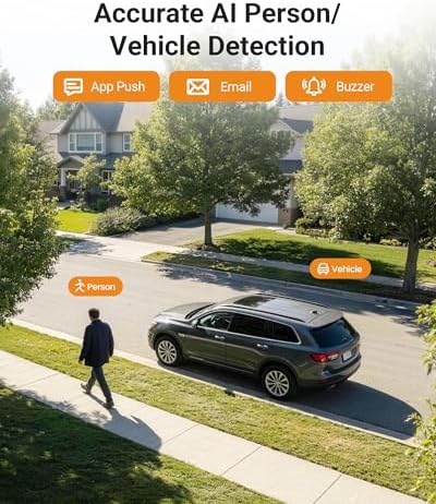 Anlapus H.265+ 8CH 1080P 2TB Outdoor Surveillance Camera Kit 2MP with DVR Recorder 1080P, Night Vision 20M Instant Alert & Free APP Remote Access - Image 6