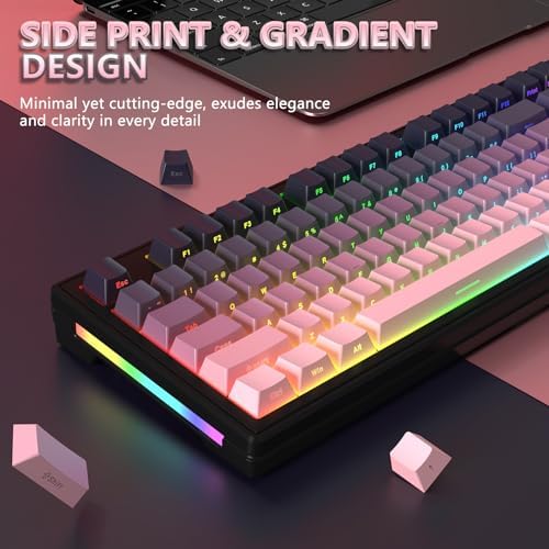 ATTACK SHARK M87 RGB Wireless Mechanical Gaming Keyboard, 80% TKL, Pink - Image 7
