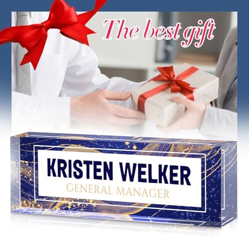 Custom Office Name Plate for Desk - Desk Name Plate Personalized Gifts for Coworkers, Boss, Employees, Teacher, Nurse - Office Desk Decor for Women Men - Employee Appreciation Gifts (Blue Marble) - Image 7