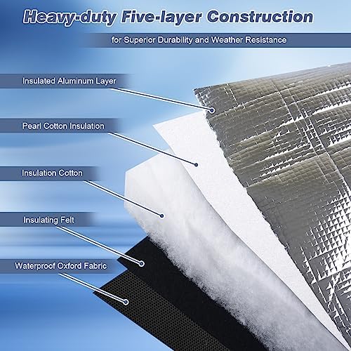 Outdoor Backflow Preventer Cover- 30''W x 24''H, Winter Freeze & Weatherproof Protection for Irrigation Pipes & Sprinkler Valves- Black - Image 3