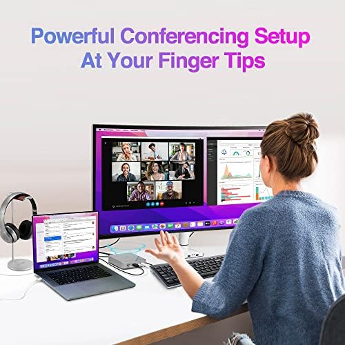 AVLT USB-C Speakerphone Hub, 360° Omnidirectional Sound Conference Microphone - Image 3
