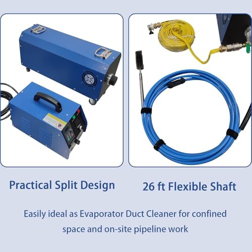 Industrial Boiler Pipeline Cleaning Machine, 1500W Dry-Wet Separation, Boiler Tube Cleaner，Split Design, Evaporator Duct Cleaner, Fits 0.47-1.42 Inch Industrial Pipe, 110V/220V - Image 6