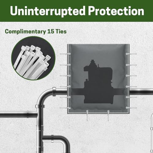 Insulated Backflow Preventer Cover - Outdoor Pipe Insulation for Winter Freeze Protection, Irrigation Pipe, Sprinkler Valve, Winter Water Well Pump Covers, 1620 IN - Image 5
