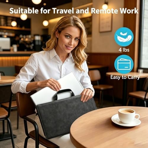Leudaich One Cable Laptop Screen Extender, 15.6" FHD 1080P IPS Portable Monitor, Ultra-Slim Travel Dual Monitor Fits 13-17" Laptops, Triple Monitor Compatible with Mac/Windows(Driver Required) - Image 3