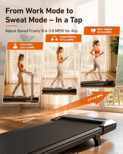 Superun Walking Pad with 6% Incline, 2.5HP Treadmill, 300 lbs - Image 4