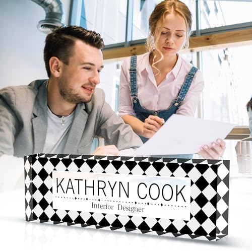 Personalized Name Plate for Desk - Office Gifts for Teacher, Boss, Employee Appreciation - Desk Decor (Chessboard1) - Image 6