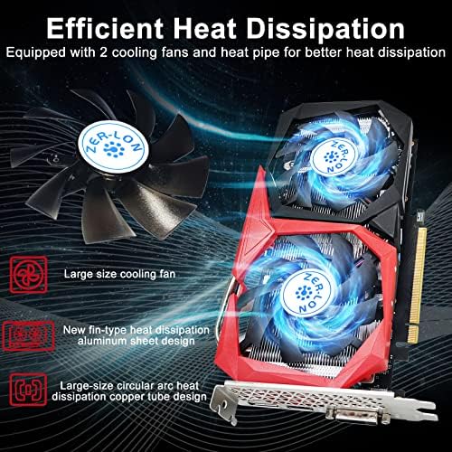 ZER-LON GeForce GTX 1660 Super 6GB Graphics Cards, GDRR6 192Bit PCIE 3.0X16 Computer Gaming Gpu, Dual Freeze Fans Video Card with HDMI/DP/DVI Ports Support 4K and 8K HD - Image 7