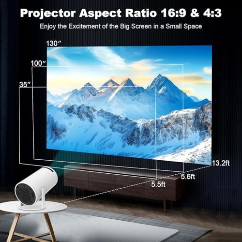Mini Projector,Portable Projector with Dual Band WIFI and Bluetooth - Image 3