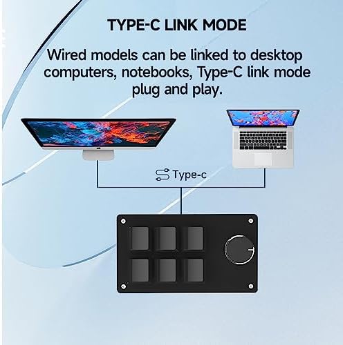 SIKAI CASE Programmable Macro Keyboard,6 Key Macro Mechanical Gaming Macro Keypad,Custom Knob KeyPad, Hot swappable Switch Gaming Keyboard,Wired programmable keypad with Drawing Programming Video - Image 4