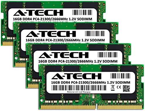 A-Tech DDR4 RAM 64GB Kit (4x16GB) 2666MHz PC4-21300 SODIMM Laptop Memory - Image 2