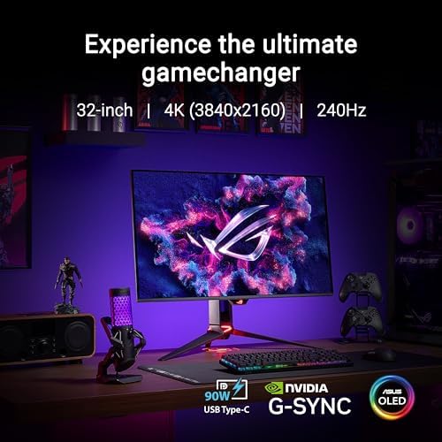 ASUS ROG PG32UCDM 32 Inch 4K 240Hz OLED Gaming Monitor QD-OLED - Image 2