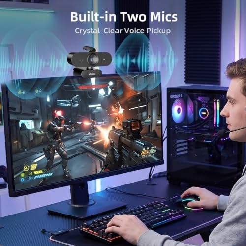 4K Webcam for PC,Auto Focus Streaming Web Cam USB,Dual Noise Reduction Mics - Image 5