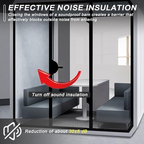 Office Pod Booth with Audio Privacy - Portable Sound Booth Includes Diamond Shaped Frame Design,Separate Room with Light,Fans, USB Port for Work Negotiation Sleep Cabin(87IN) - Image 3