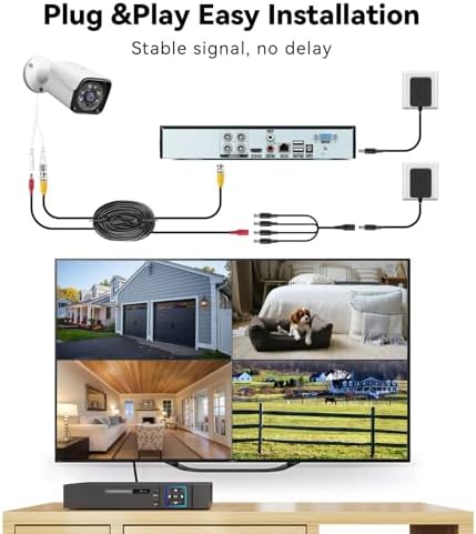 Wired Security Camera System Outdoor, 4X 3MP CCTV Camera, 500G HDD - Image 2