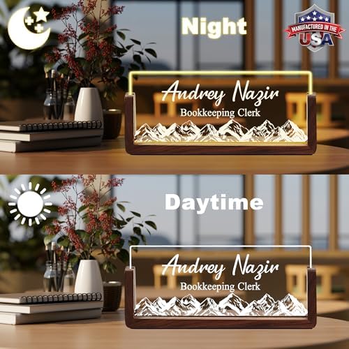 Ship Next Day Custom Name Plate for Desk, Acrylic Office Desk Accessories - Image 2