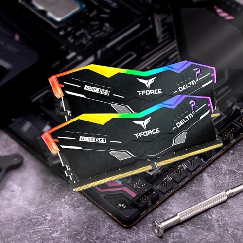 TEAMGROUP T-Force Delta Alpha RGB DDR5 Ram 32GB Kit (2x16GB) 6000MHz (PC5-48000) CL38 Intel XMP 3.0 & AMD Expo Compatible Desktop Memory Module Ram Black FF7D532G6000HC38JDC01 - Image 7