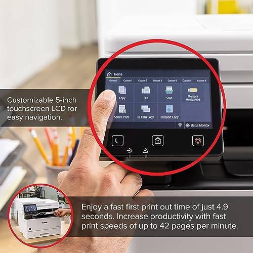Canon imageCLASS MF465dw - Monochrome Duplex Wireless Laser Printer, All-in-One with Scanner, Copier, Fax, Home or Office, Auto Document Feeder, Mobile Ready, 3 Year Limited Warranty, 42 PPM, White - Image 3