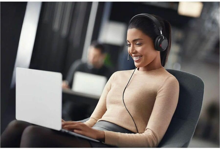 Jabra Evolve2 40 SE (2026 Version) Wired Stereo Noise-Cancelling Headset - Features 3-Microphone Call Technology and USB-C/A Cable - UC, All Platforms - Black - Image 2