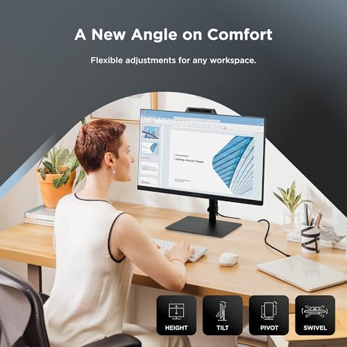ViewSonic VG2441V 24 Inch 1080p Webcam Monitor, 120Hz, USB C Conferencing - Image 3