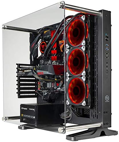 Thermaltake Shadow 360i Liquid-Cooled PC (AMD Ryzen 5 3600, RTX 3060 Ti, 16GB RGB 3000Mhz DDR4 ToughRAM RGB Memory, 1TB NVMe M.2, WiFi, Win 10 Home) Gaming Desktop Computer P3BK-B450-S36-LCS by Thermaltake