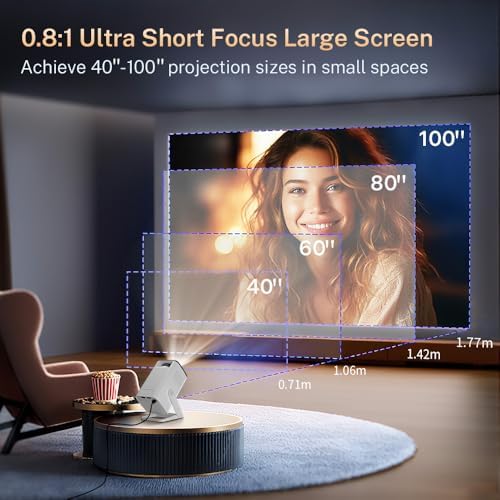 Built-in Apps 1080P 4K Support Mini Projector with Android 14, Phone Remote - Image 5
