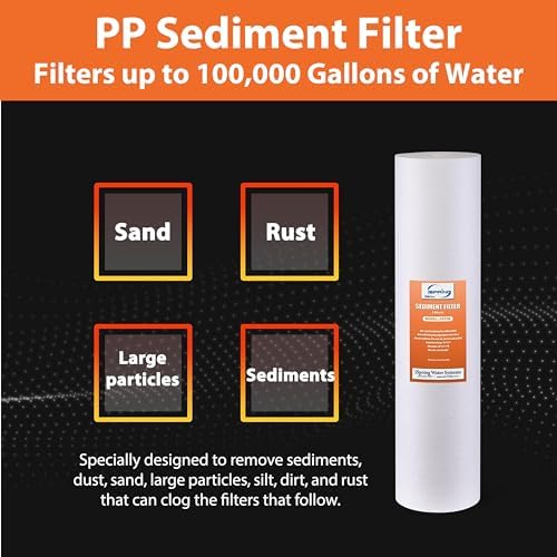 iSpring F3WGB32BMKS 4.5" x 20" 3-Stage Whole House Water Filter - Image 3