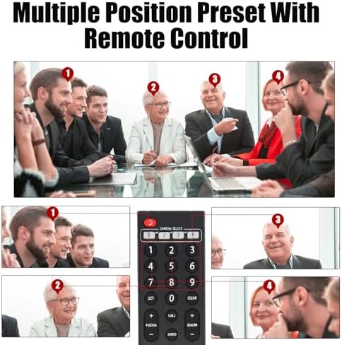 4K HDMI PTZ Camera,Optical 20X Zoom Conference Room Camera,Auto Focus and auto Tracking,with IP/USB3.0/HDMI/RS232/RS485 for Live Streaming Video Conference and Church Education ﻿ - Image 6